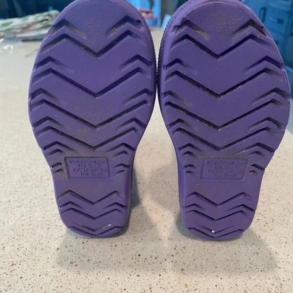 Totes Girls Purple Rain Boots - Picture 3 of 5